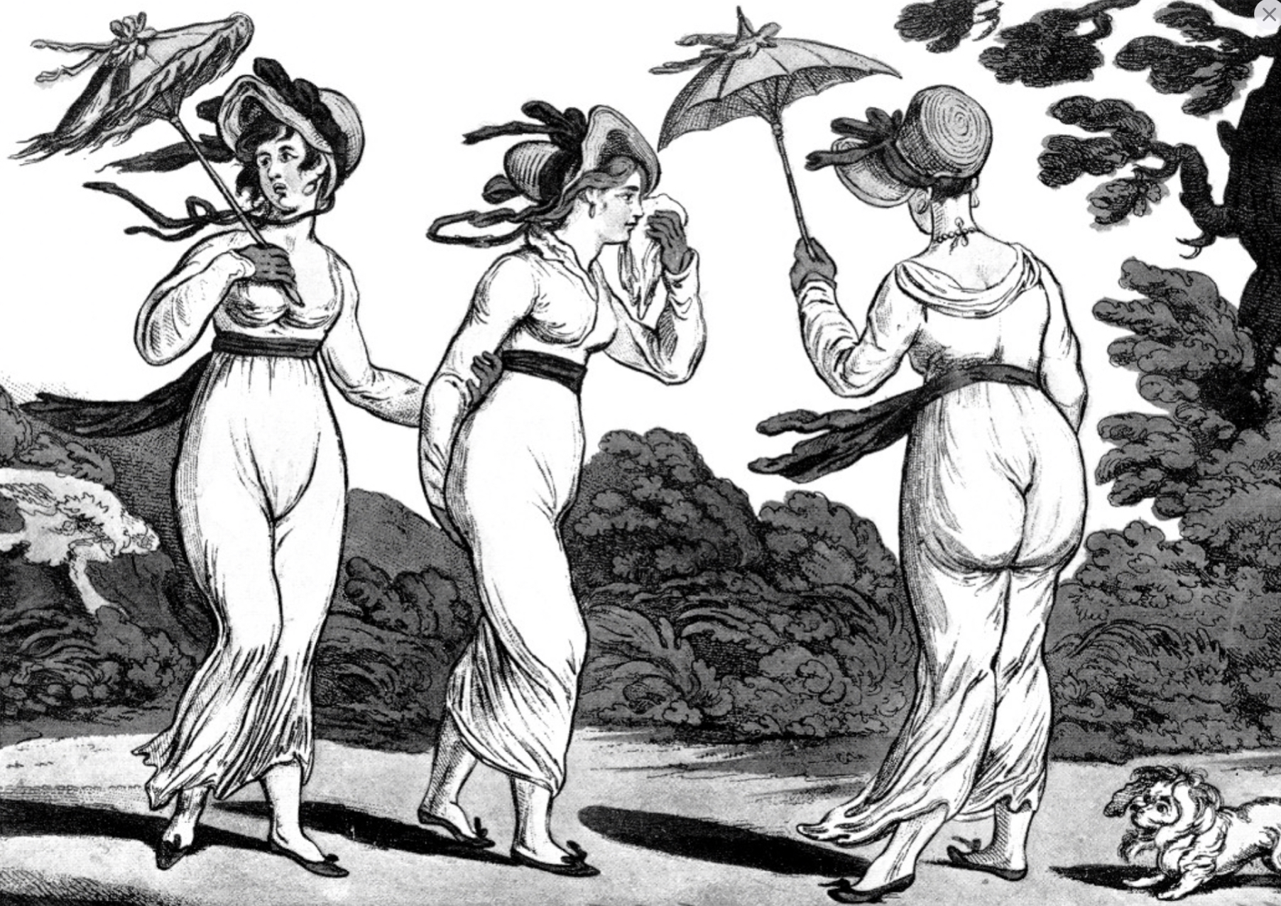 The Graces in a High Wind by James Gillray.