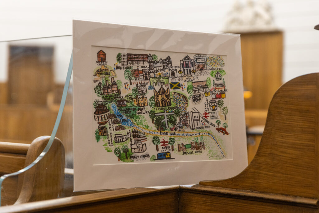 One of the prints from The Wonky Artist. Photo: Toby Shepheard.