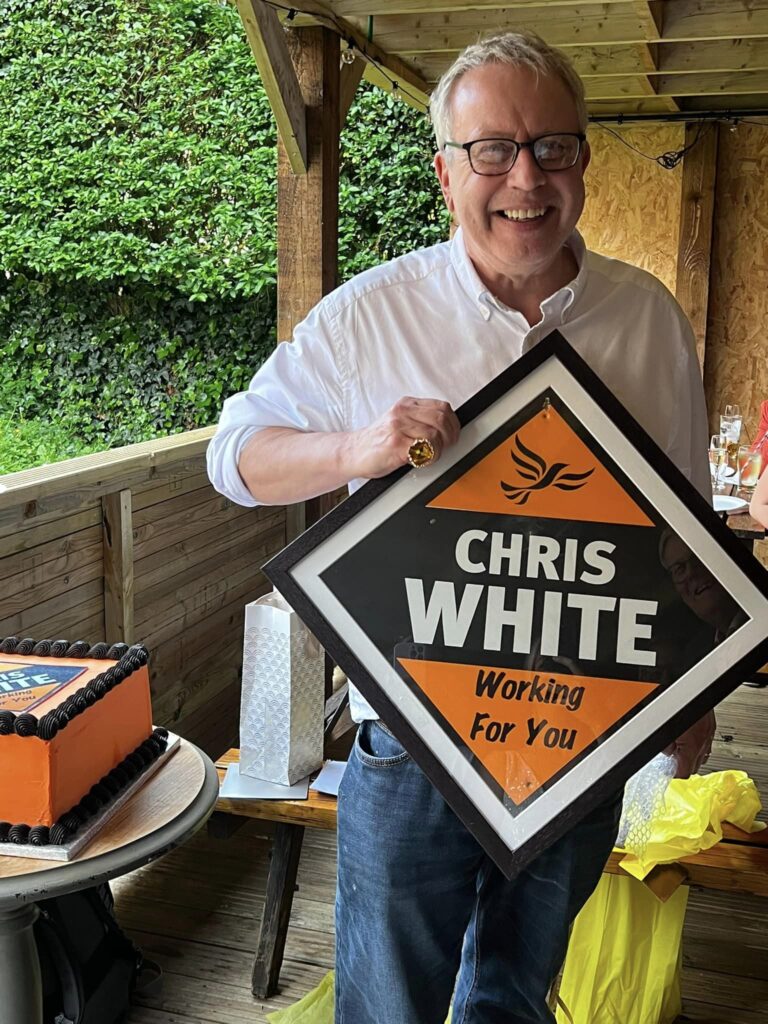 Chris White's leaving party.