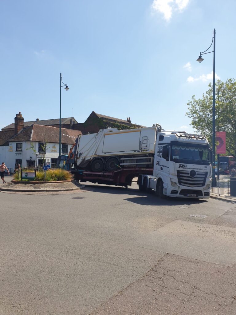 The accident in St Peter's Street. Photo: Monir Ali