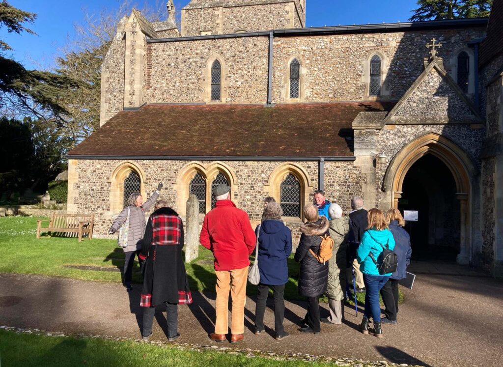 St Michael’s Church, beneath which lies the Roman basilica. Guides’ own photo