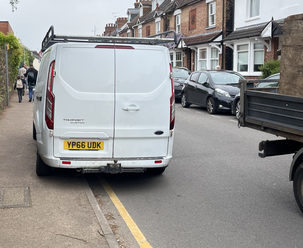 Dangerous parking outside Fleetville Infant and Nursery School