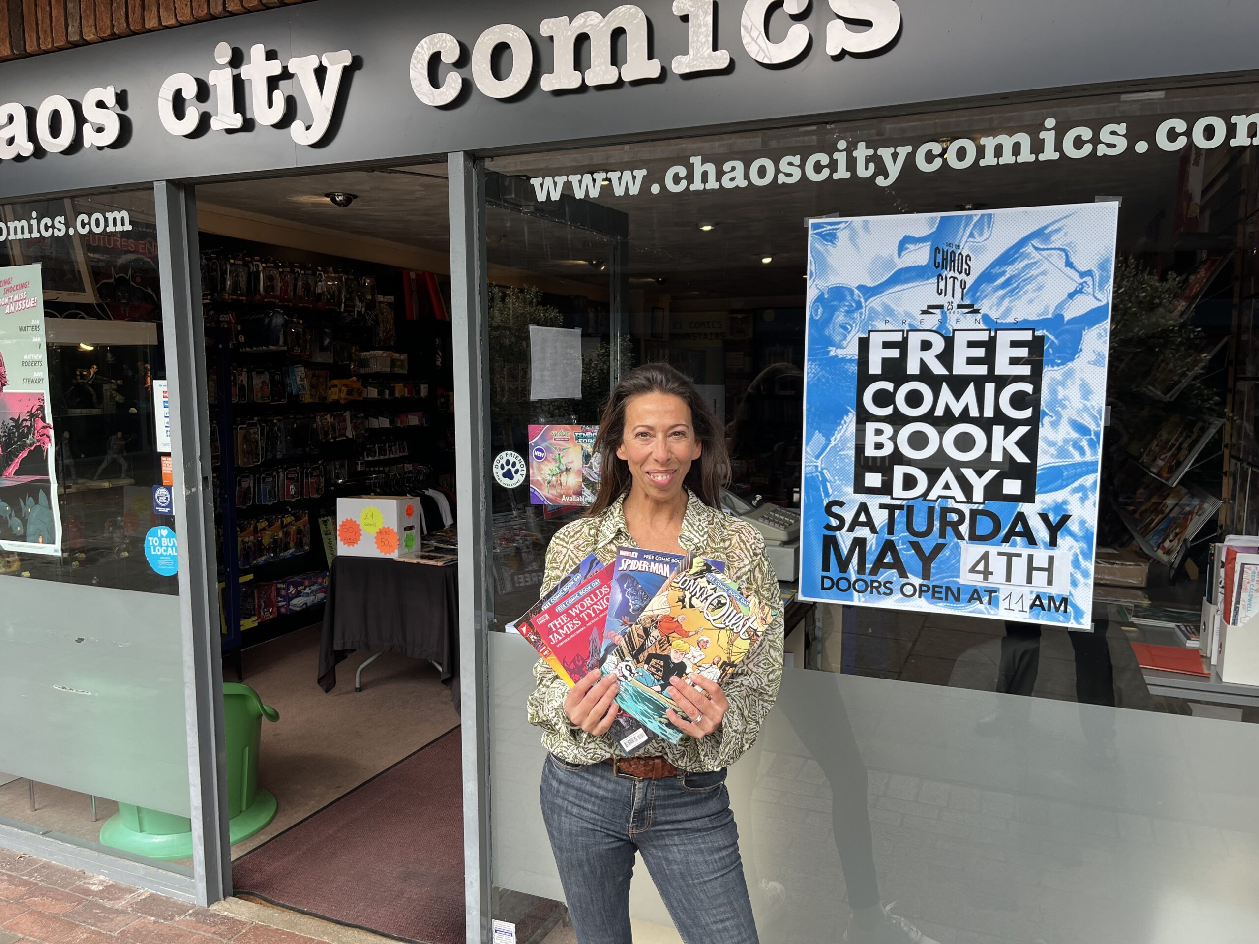 Chaos City Comics owner Marina Desclavis