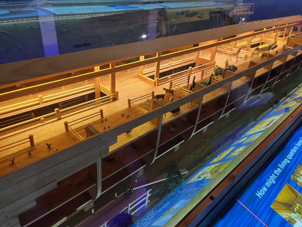 The scale model of Noah's Ark at The Jerusalem Experience.