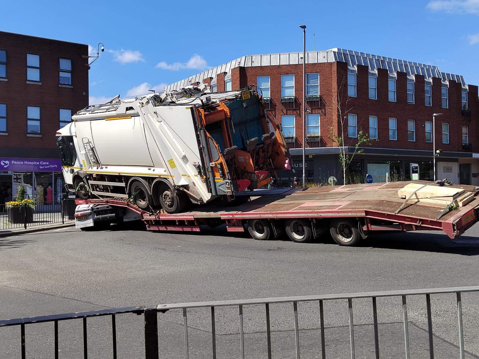 The accident in St Peter's Street. Photo: Karen Snook