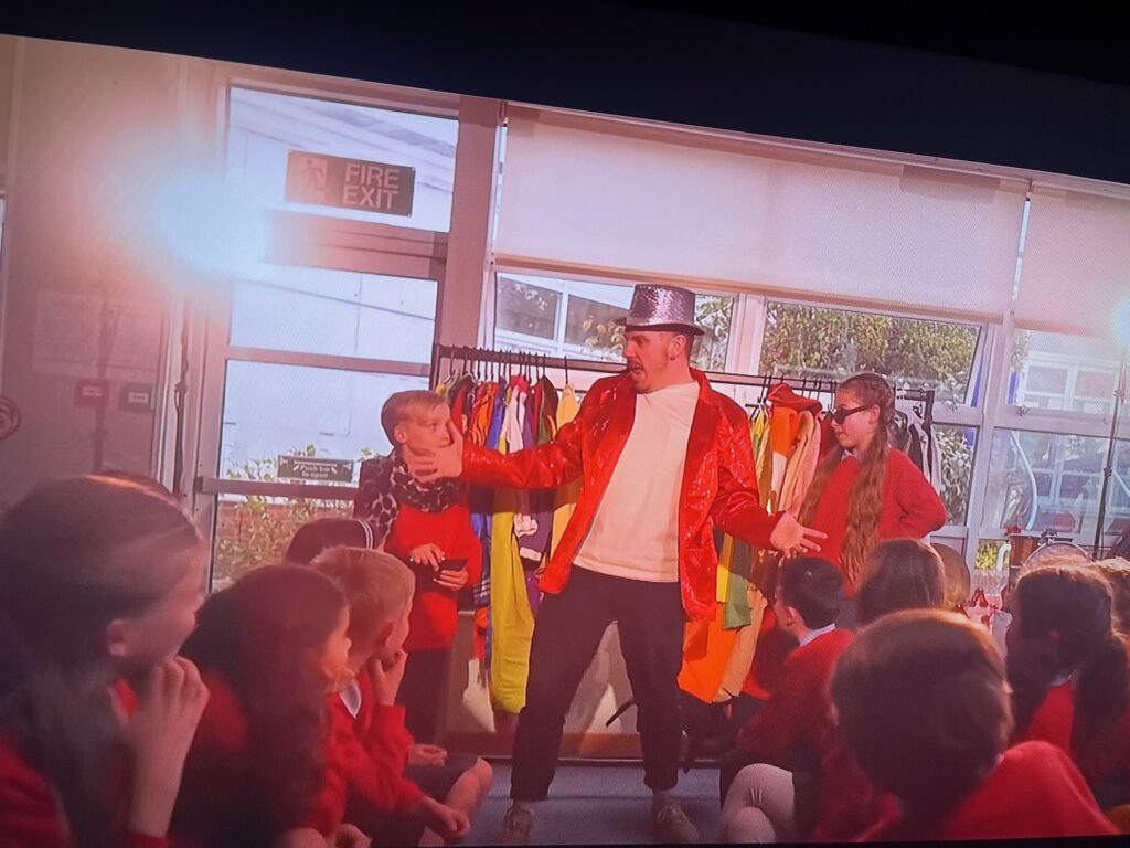 Garden Fields pupils appeared with Mike Woodhams ahead of his BGT semi-final appearance.