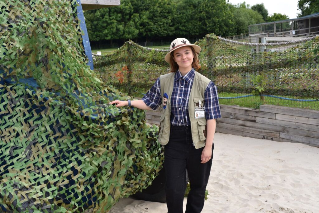 A palaentologist at Willows Activity Farm.