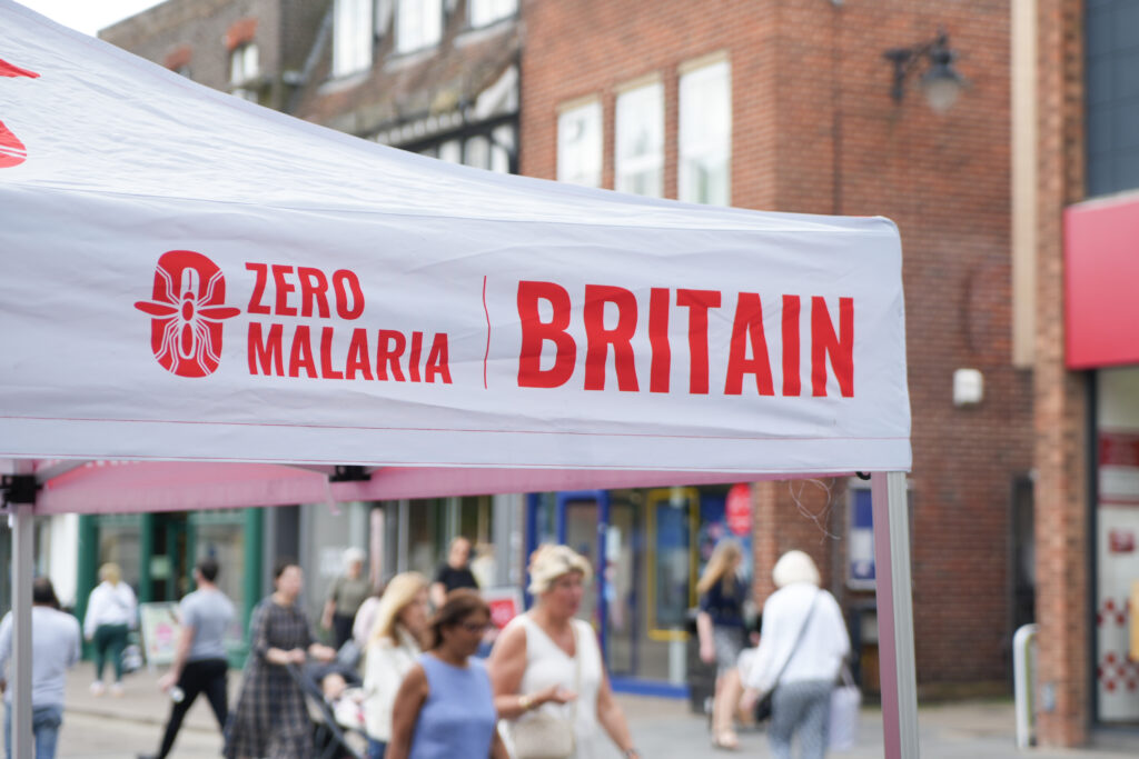 The Maleria No More stall in St Peter's Street.