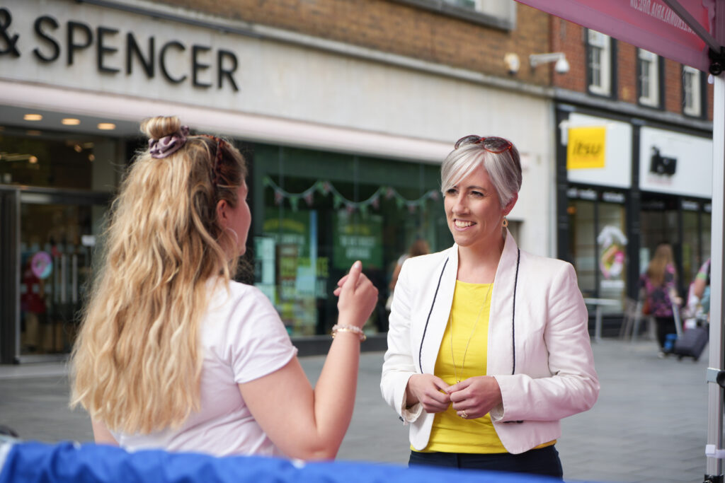 Lydia Paynter and Daisy Cooper MP.