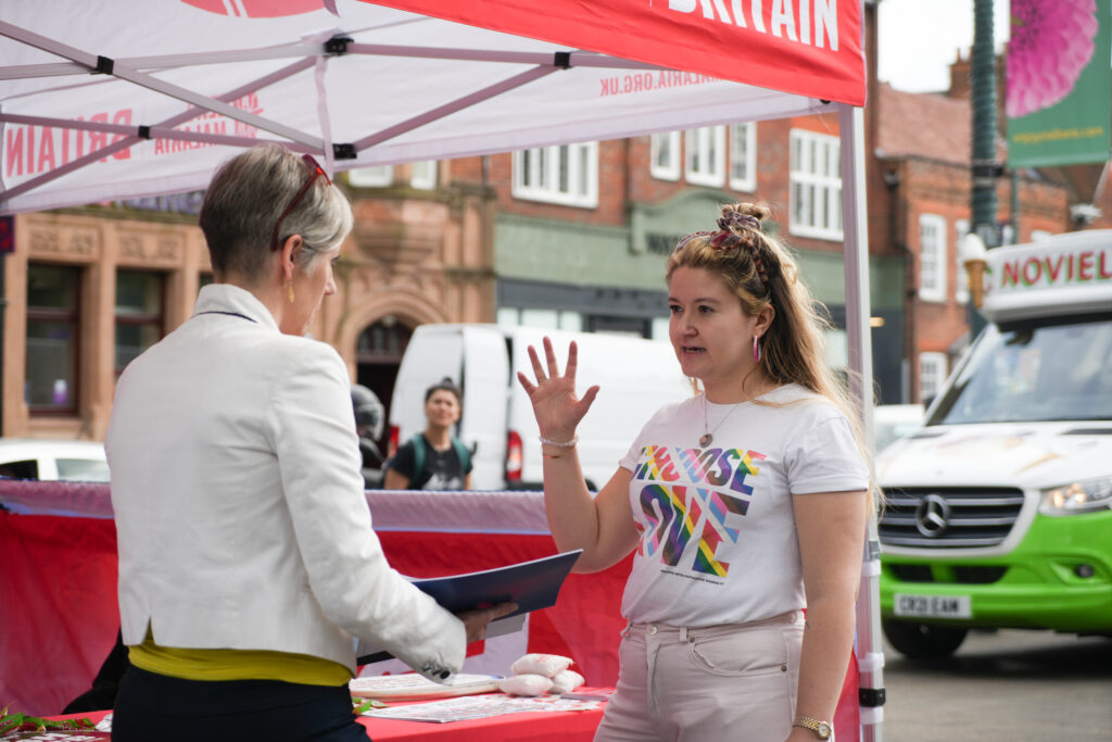 Lydia Paynter and Daisy Cooper MP.