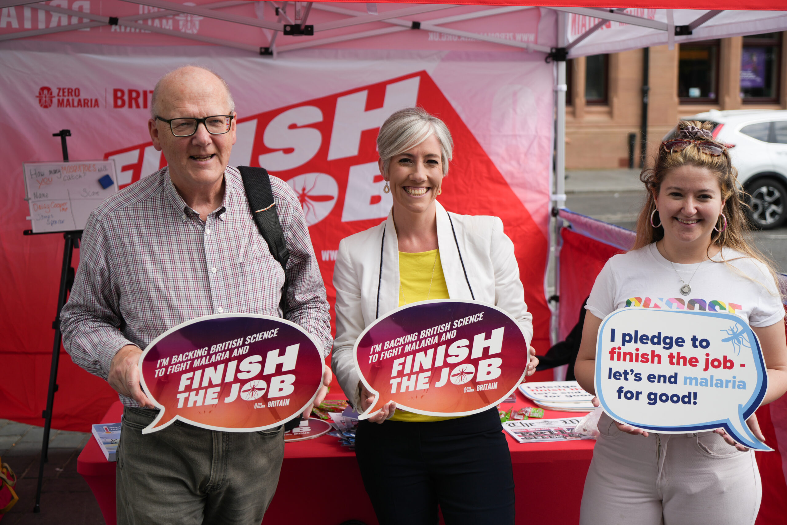 The Bishop of St Albans, Daisy Cooper MP and Lydia Paynter.