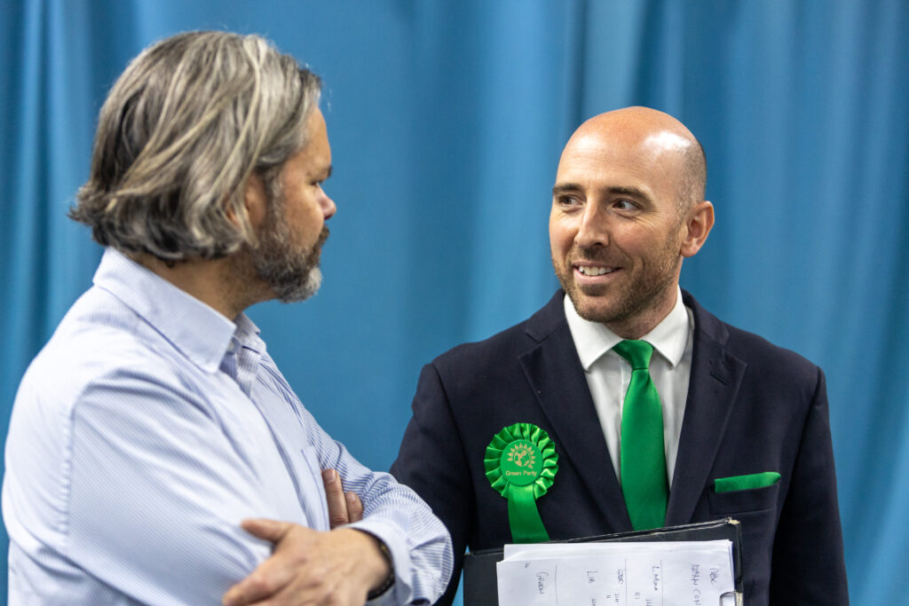 The election count at Batchwood Sports Centre. Photo: Toby Shepheard