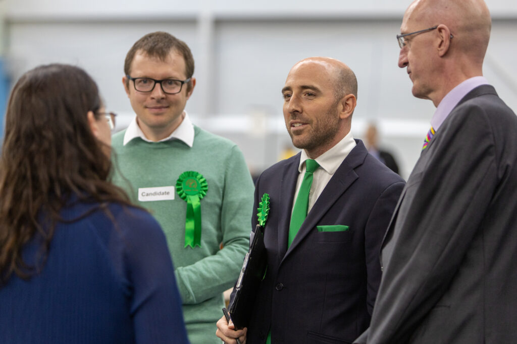 The election count at Batchwood Sports Centre. Photo: Toby Shepheard