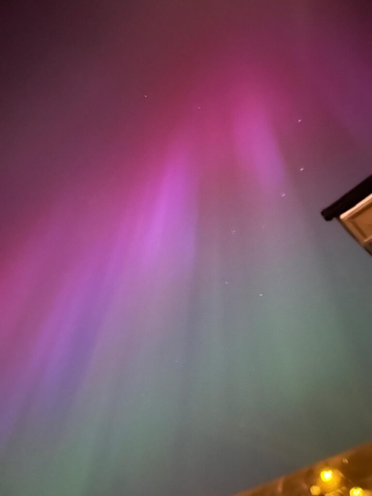 The Northern Lights - or aurora borealis - photographed by Sandy Denyer.