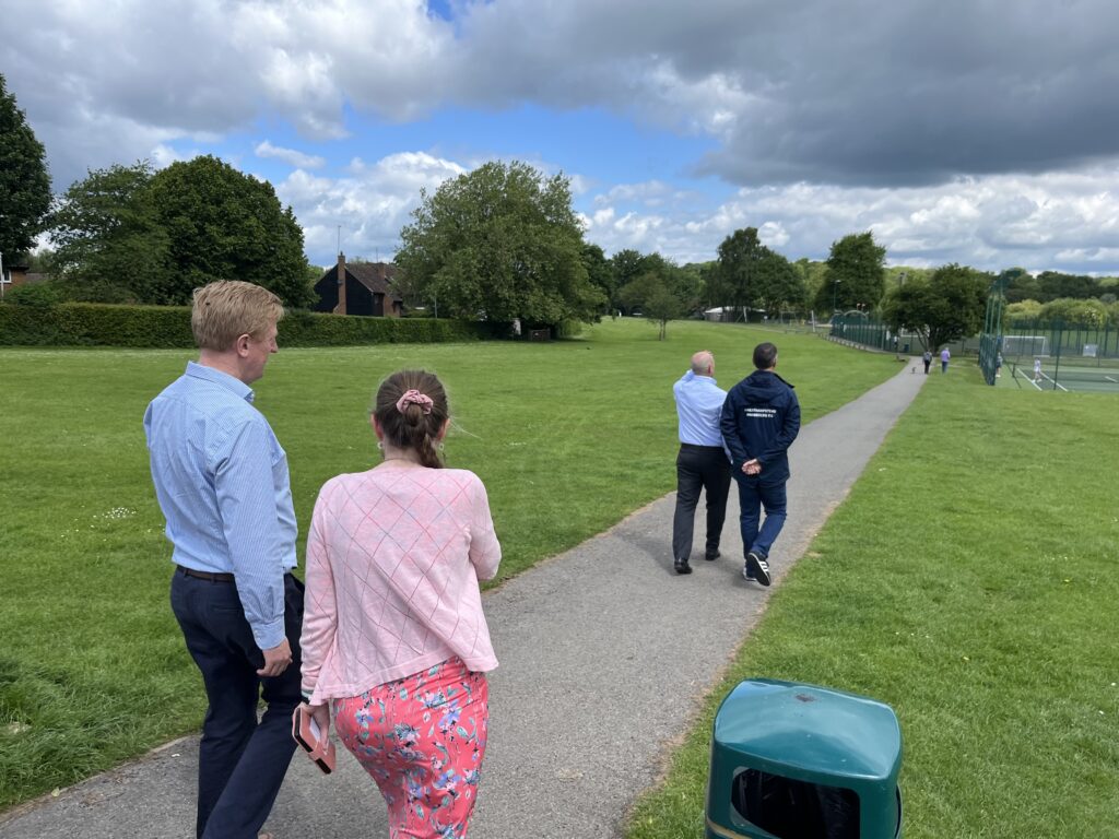 Oliver Dowden visited Nigel Gardner in Wheathampstead.
