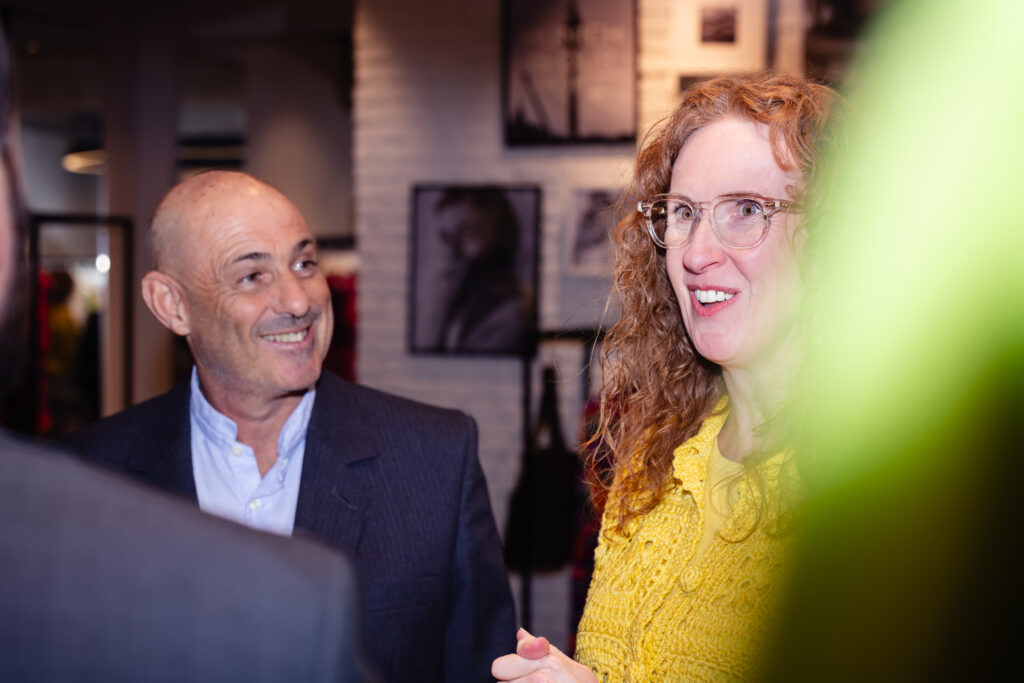 Nigel Gardner meets Fiona Thomas of Oui in Harpenden. Photo: Penny Bird