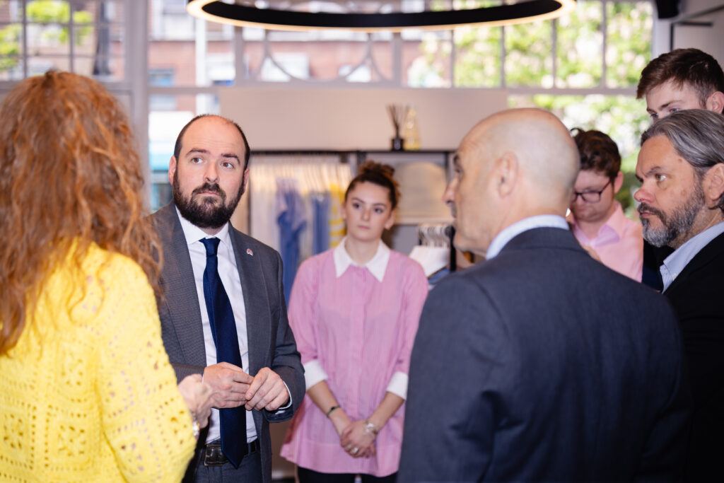 Richard Holden meets Fiona Thomas of Oui in Harpenden. Photo: Penny Bird