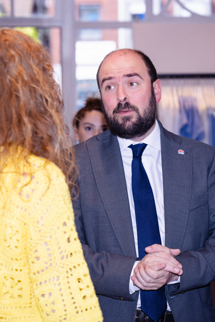 Richard Holden meets Fiona Thomas of Oui in Harpenden. Photo: Penny Bird