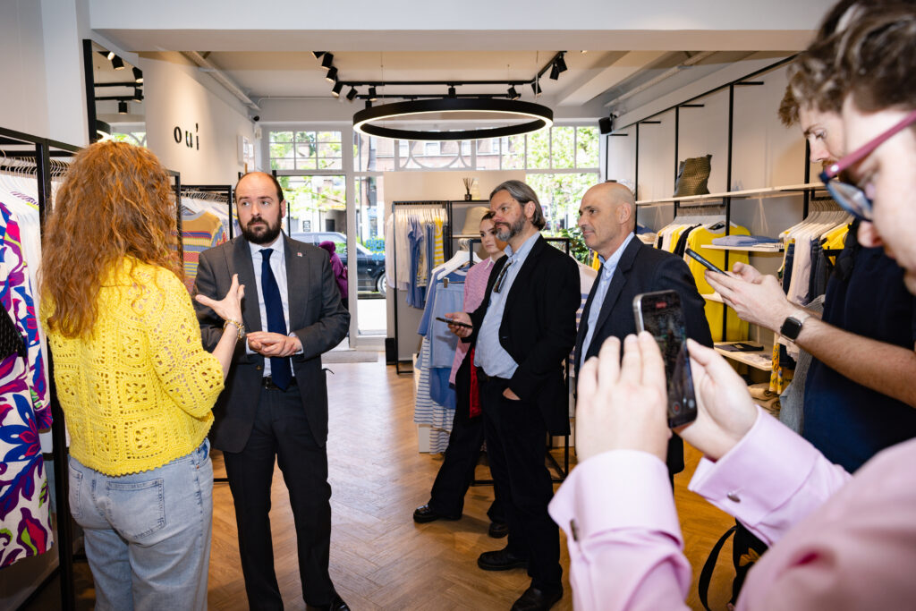 Richard Holden meets Fiona Thomas of Oui in Harpenden. Photo: Penny Bird