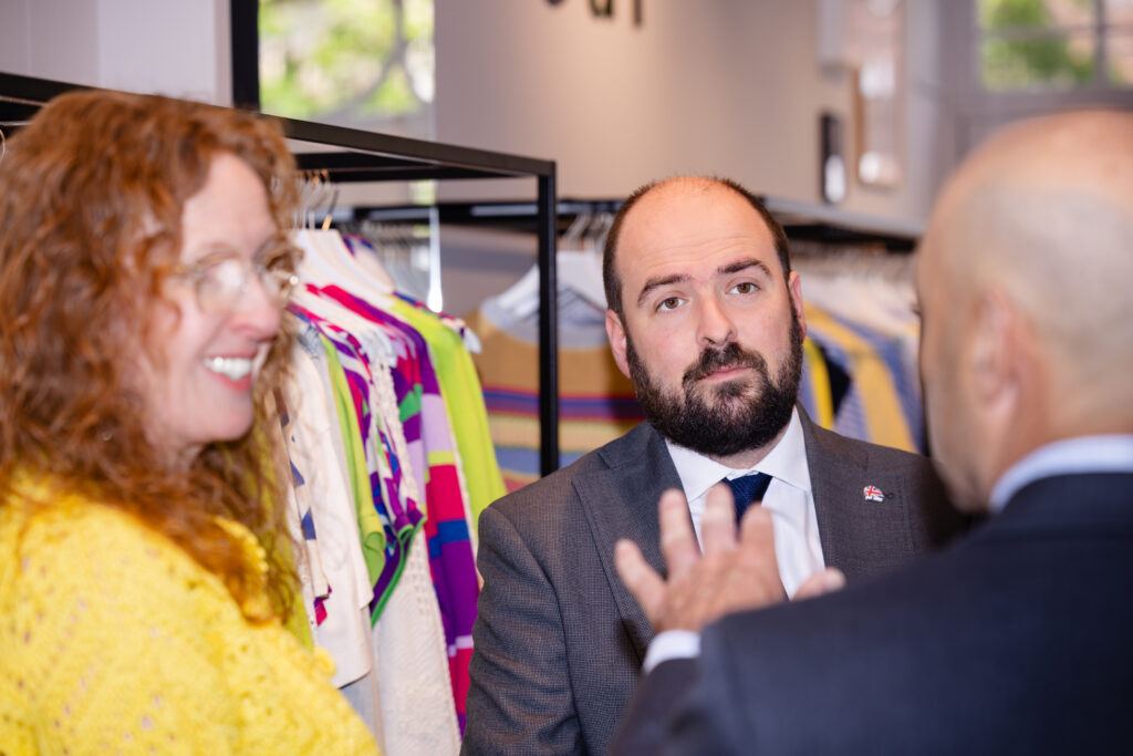 Richard Holden meets Fiona Thomas of Oui in Harpenden. Photo: Penny Bird