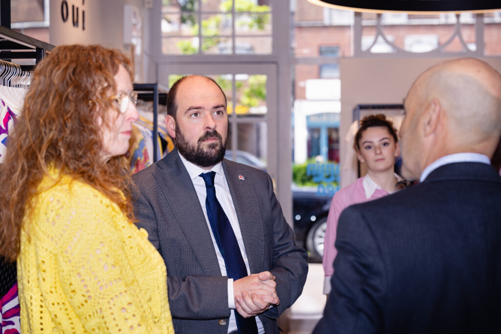 Richard Holden meets Fiona Thomas of Oui in Harpenden. Photo: Penny Bird