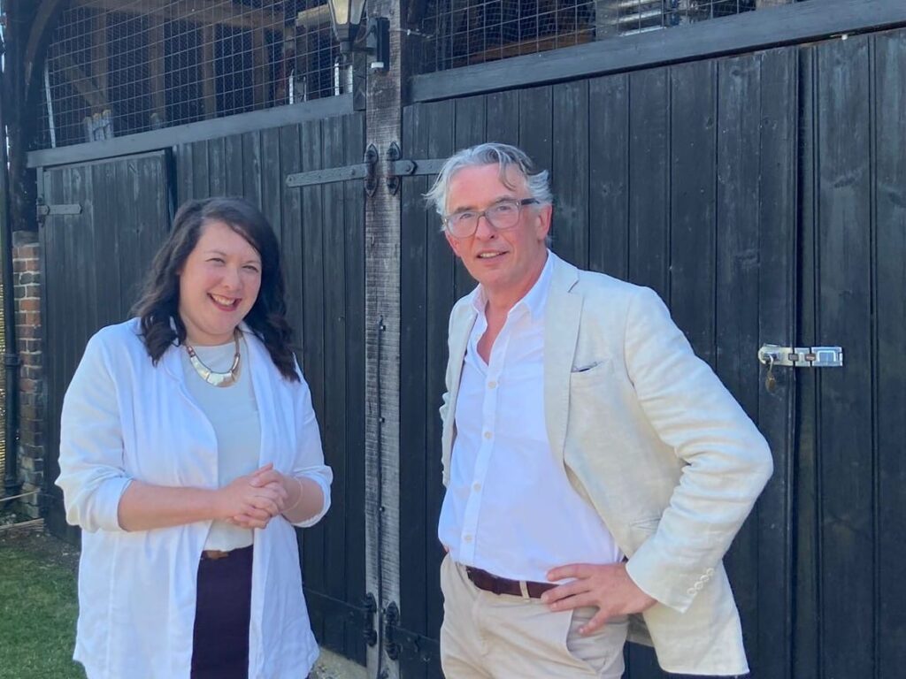 Victoria Collins and Steve Coogan