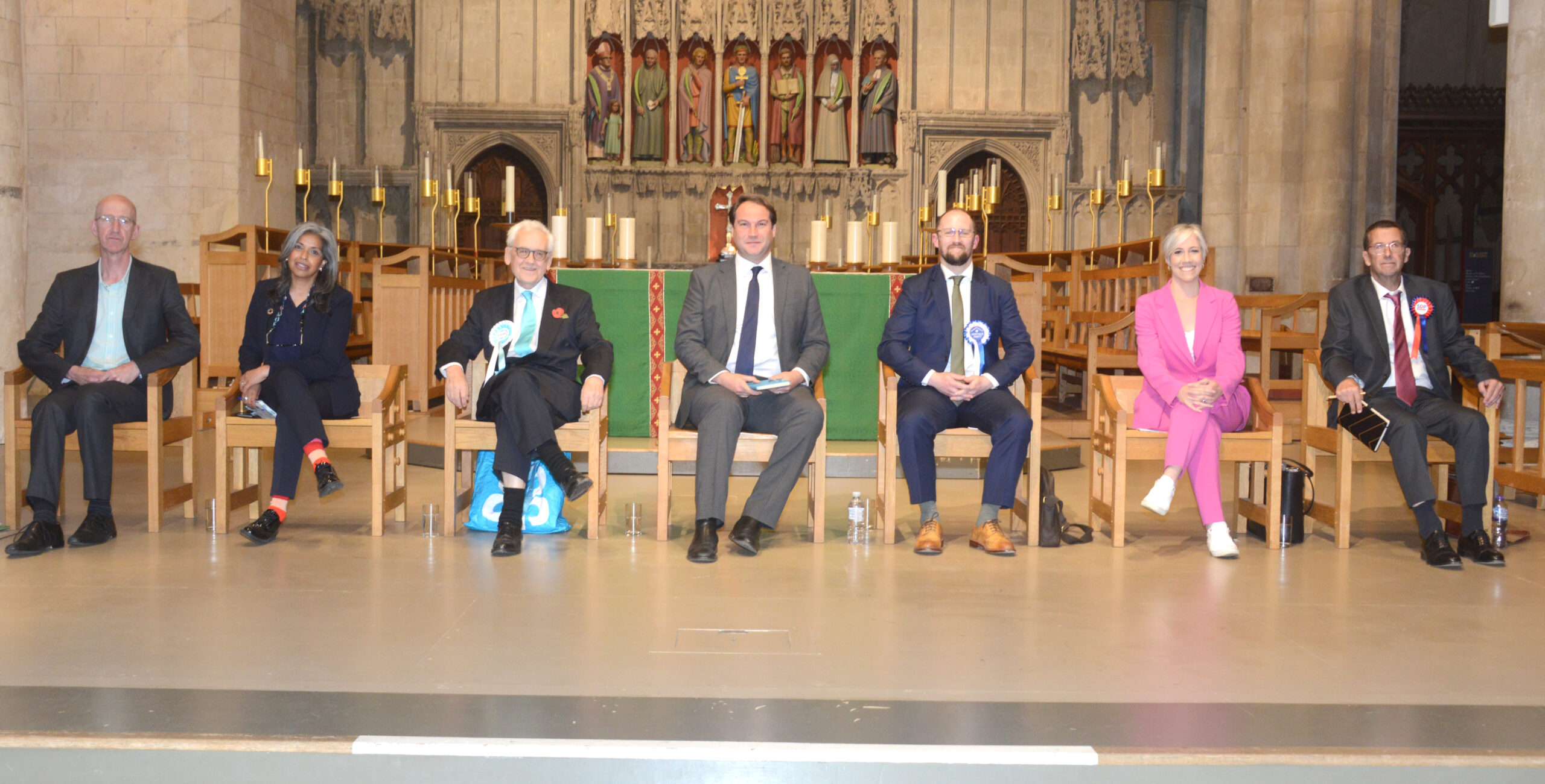 St Albans Parliamentary candidates at the hustings. Photo: Arun Kataria