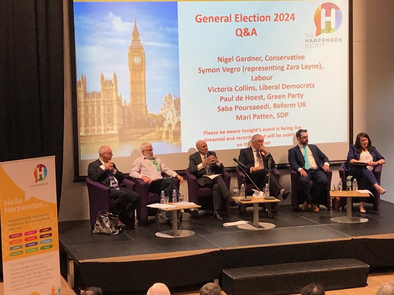Harpenden hustings. Photo: The Harpenden Society