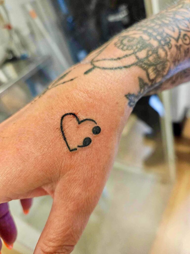 The Stop and Talk tattoo initiative at Pure Colours studio in Hatfield Road.