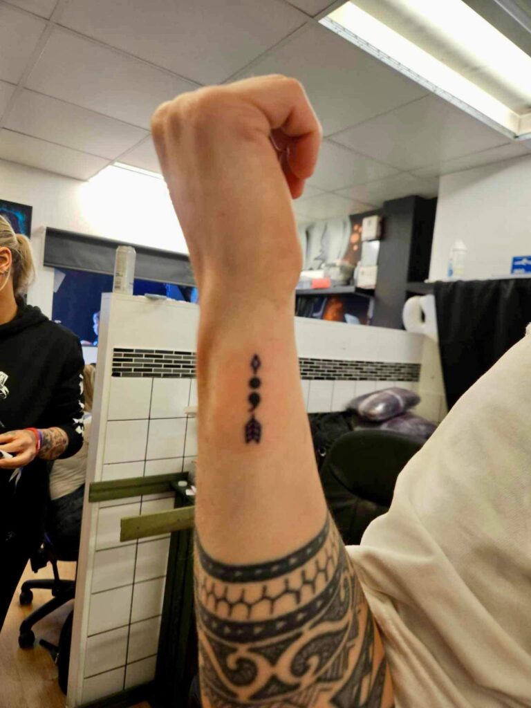 The Stop and Talk tattoo initiative at Pure Colours studio in Hatfield Road.