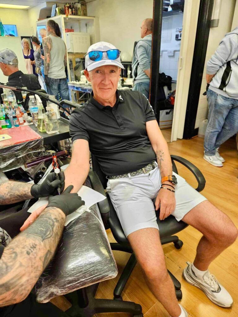 The Stop and Talk tattoo initiative at Pure Colours studio in Hatfield Road.