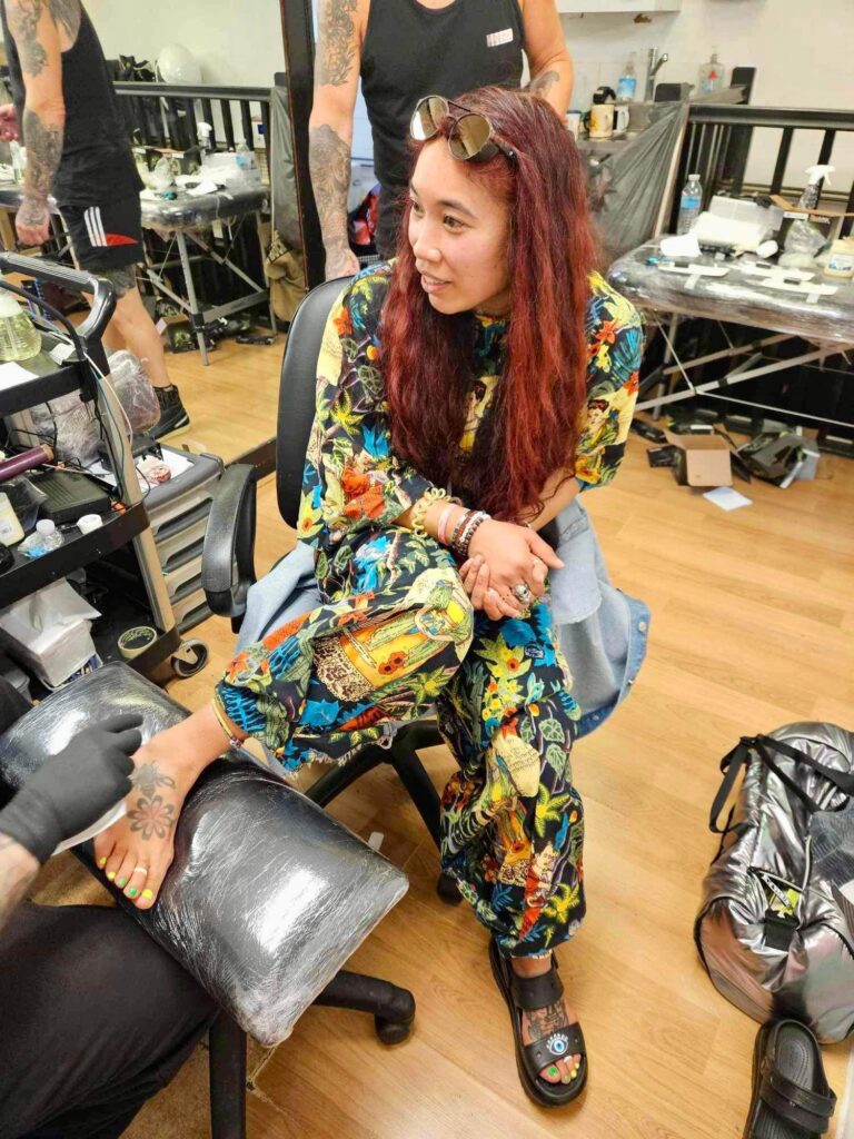 The Stop and Talk tattoo initiative at Pure Colours studio in Hatfield Road.