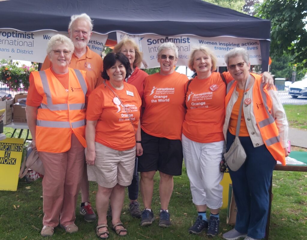 Soroptimists held a bookstall in Harpenden.