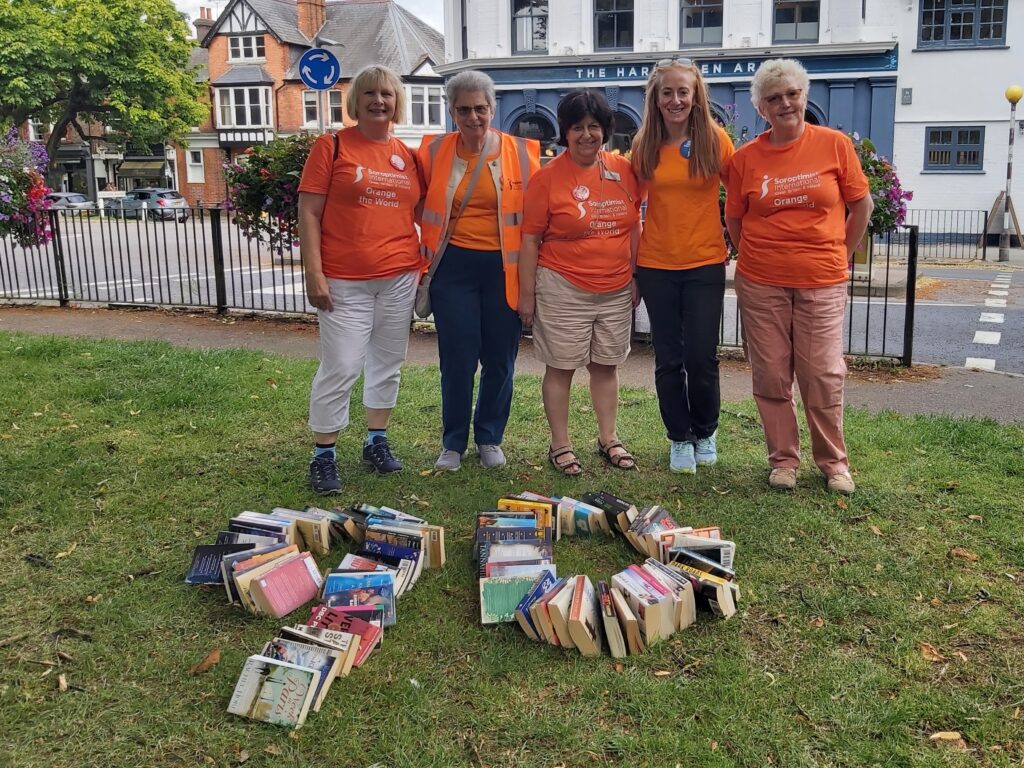 Soroptimists held a bookstall in Harpenden.