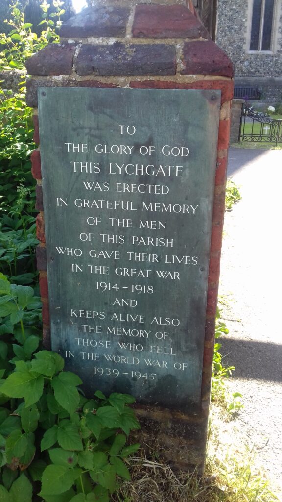 Sandridge Lychgate has received a grant from the War Memorials Trust.
