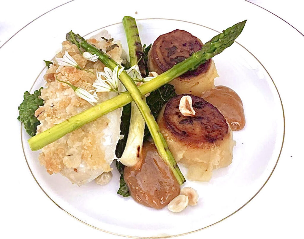 Chicken with thyme-infused crumb