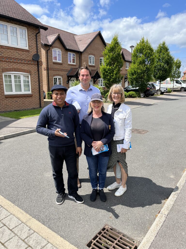 St Albans Conservative candidate James Spencer out canvassing.