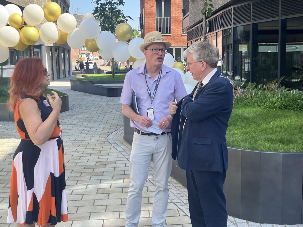 Guests at the opening ceremony for Jubilee Square.