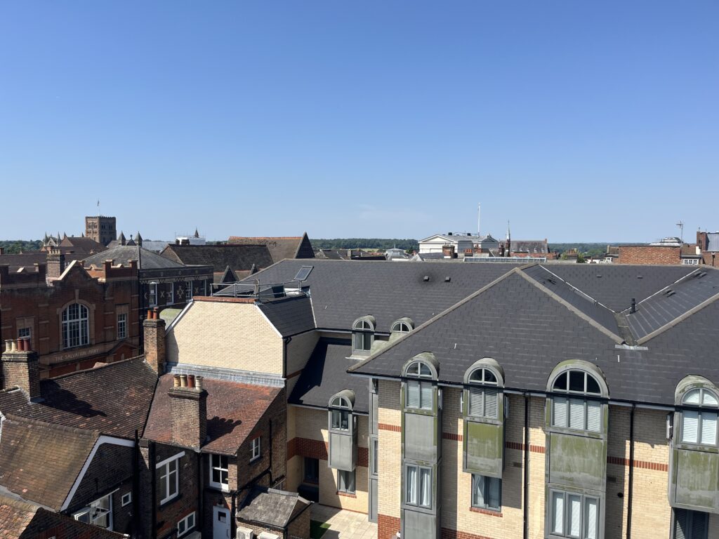 The view from the top floor of Jubilee Square.