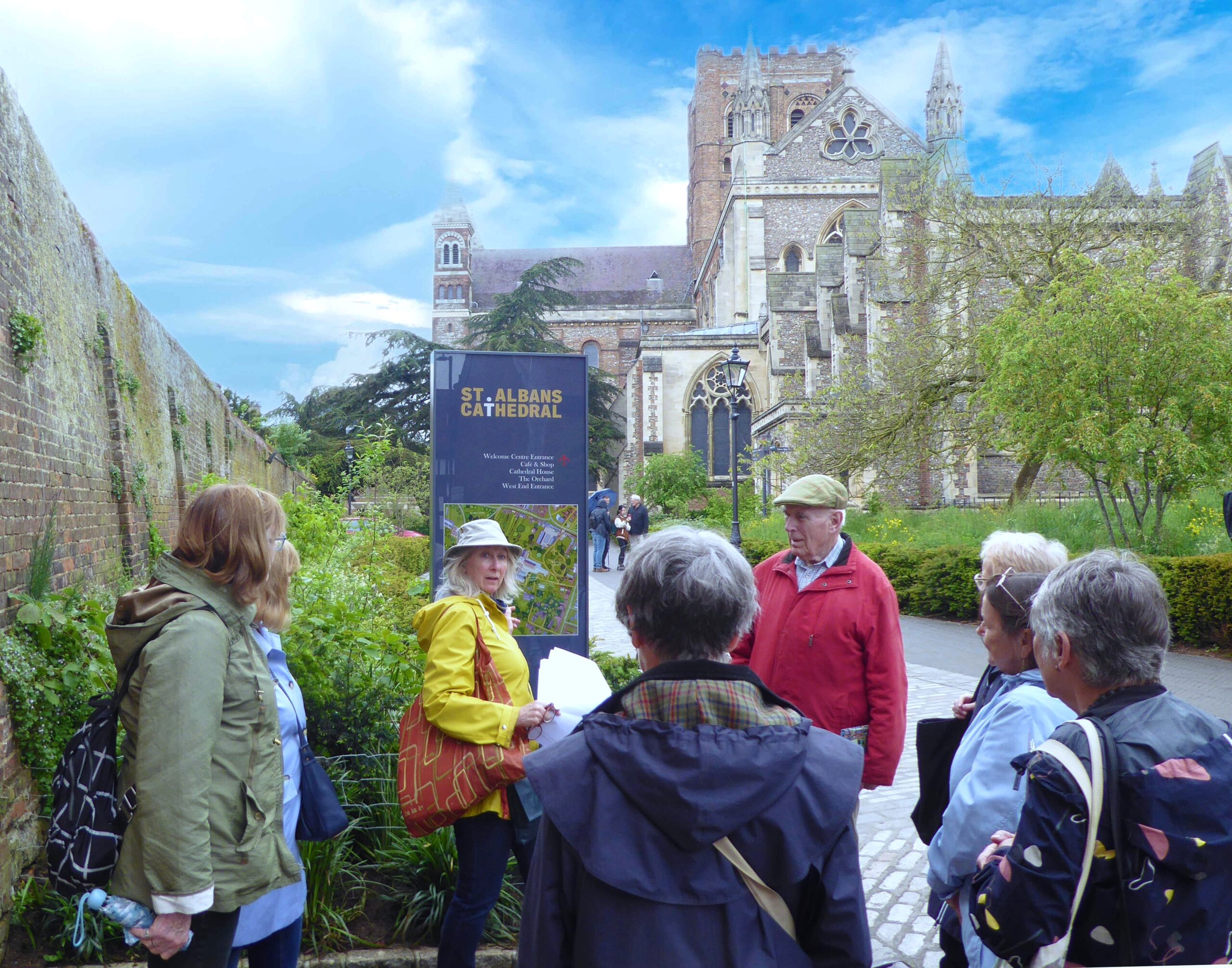 Tour guides at the Cathedral.