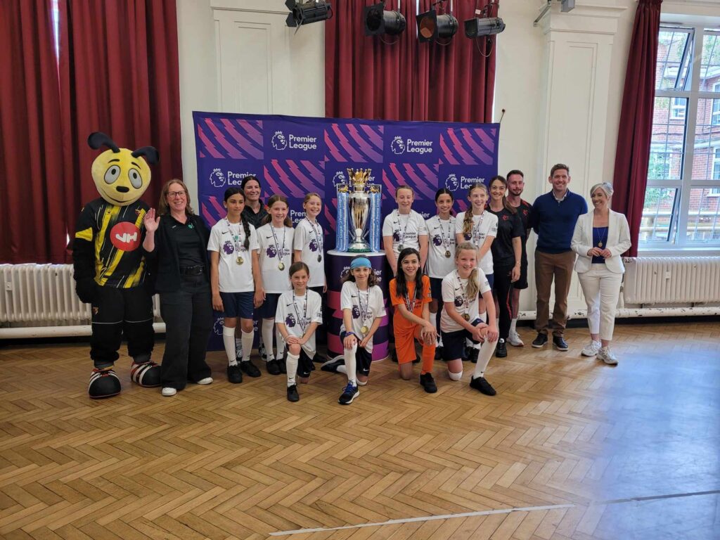 Fleetville Junior School held a celebration day for the girls' football team's performance.