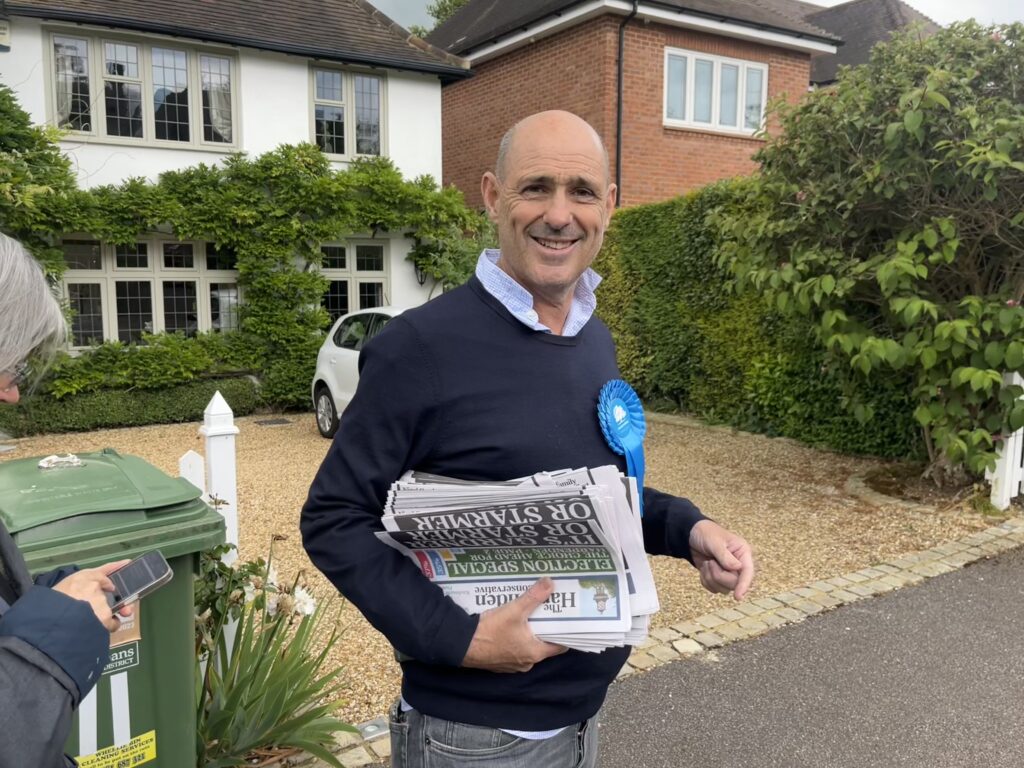 Nigel Gardner visiting addresses in Harpenden.
