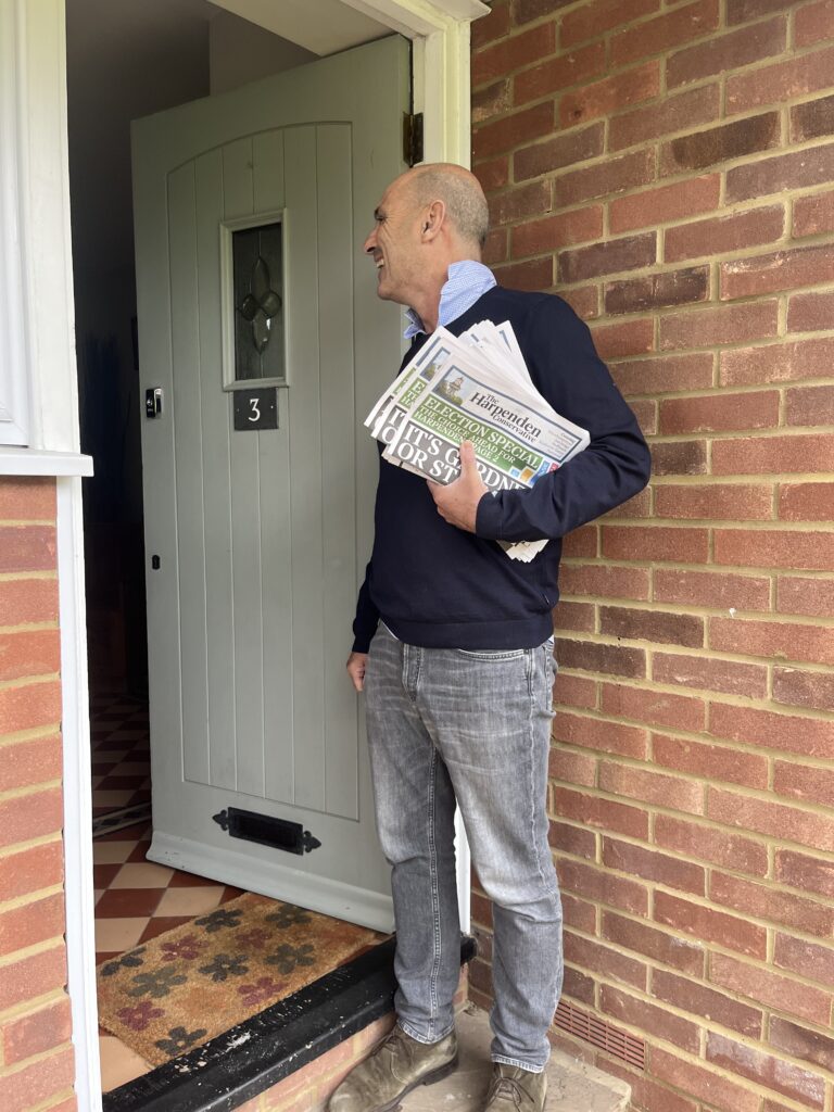 Nigel Gardner visiting addresses in Harpenden.