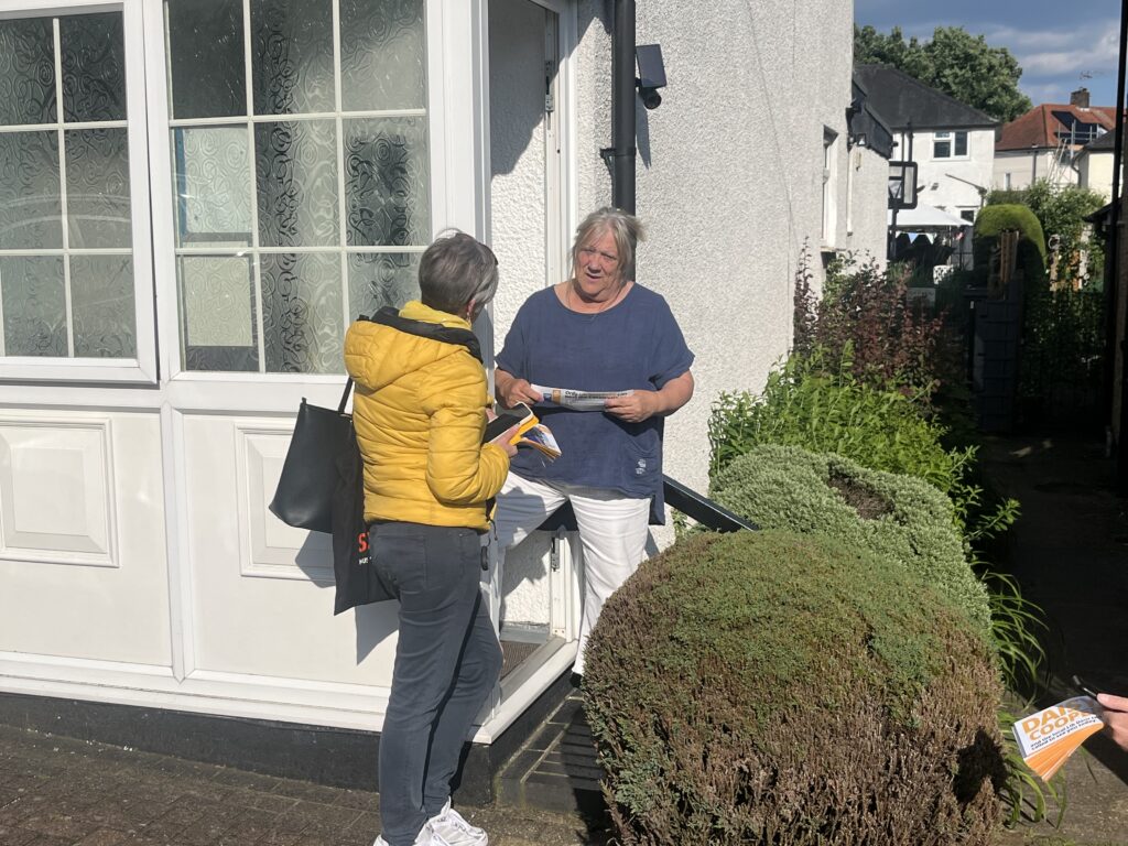 Daisy Cooper on the campaign trail.