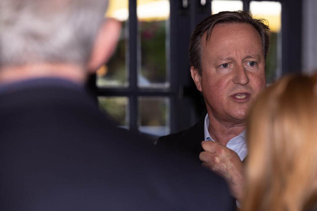 David Cameron visits Harpenden Conservative candidate Nigel Gardner. Photo: Penny Bird