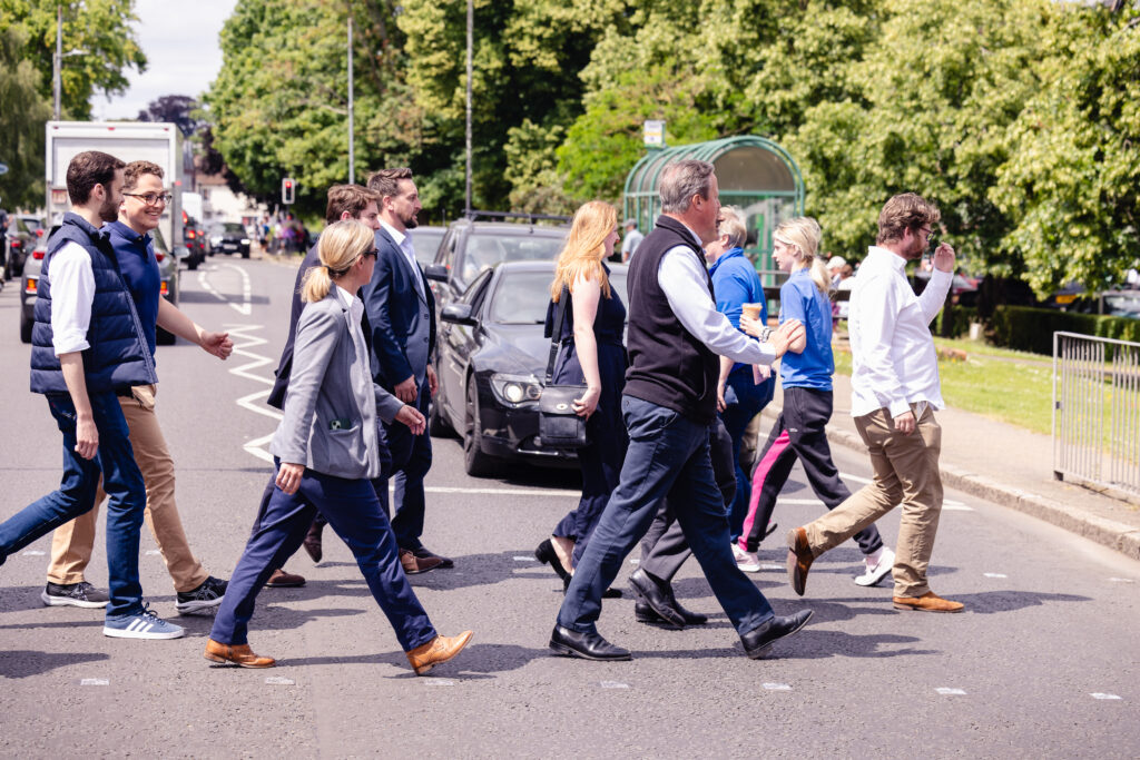 David Cameron visits Harpenden Conservative candidate Nigel Gardner. Photo: Penny Bird