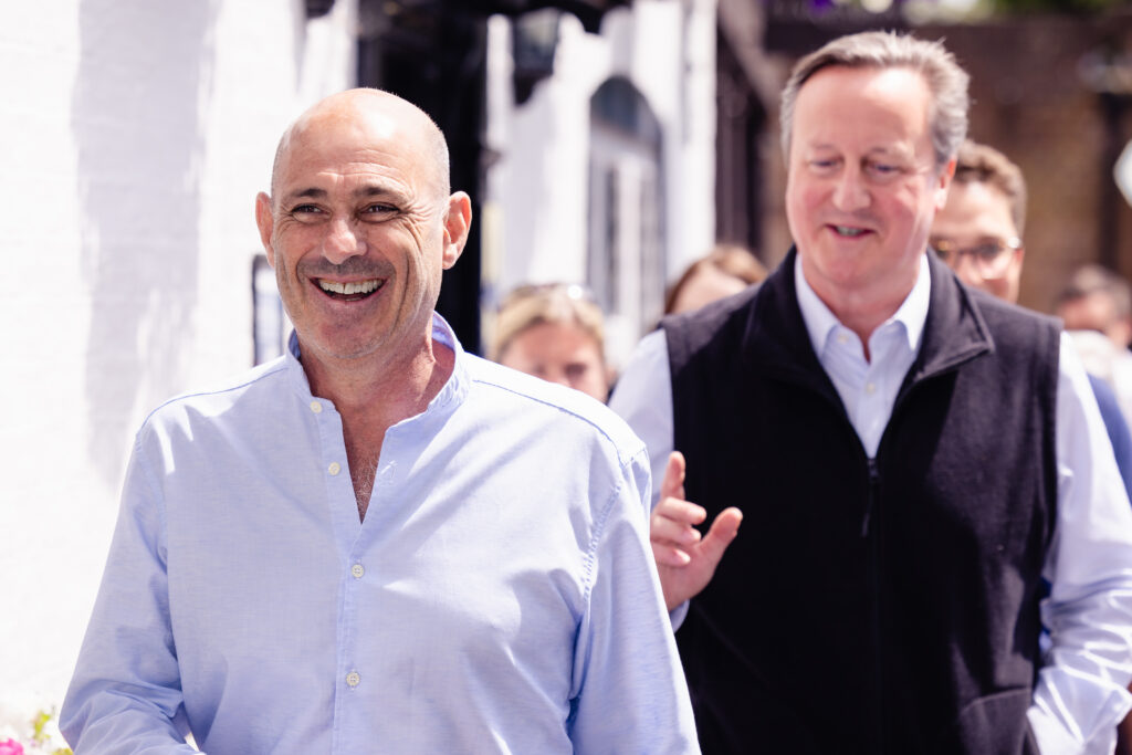 David Cameron visits Harpenden Conservative candidate Nigel Gardner. Photo: Penny Bird