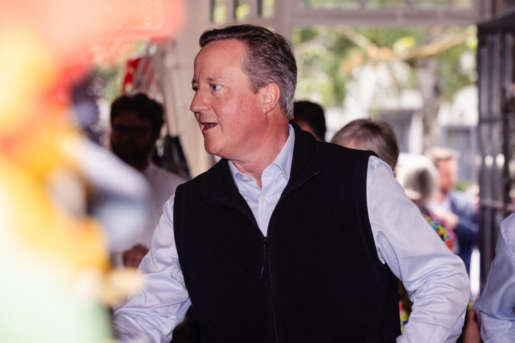 David Cameron visits Harpenden Conservative candidate Nigel Gardner. Photo: Penny Bird