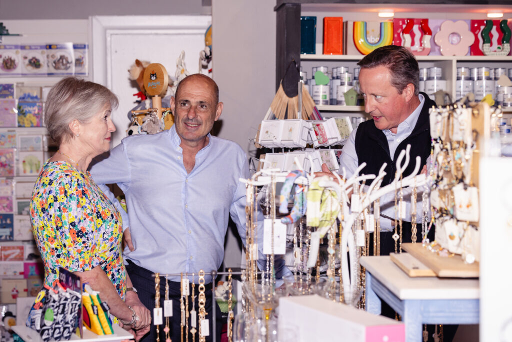 David Cameron visits Harpenden Conservative candidate Nigel Gardner. Photo: Penny Bird