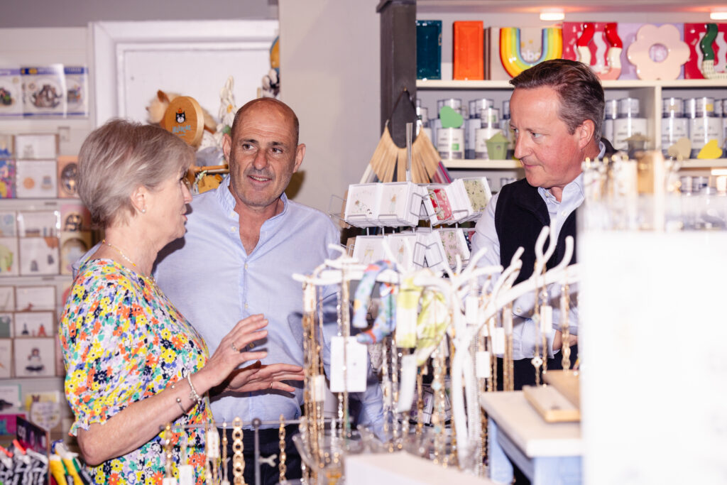 David Cameron visits Harpenden Conservative candidate Nigel Gardner. Photo: Penny Bird